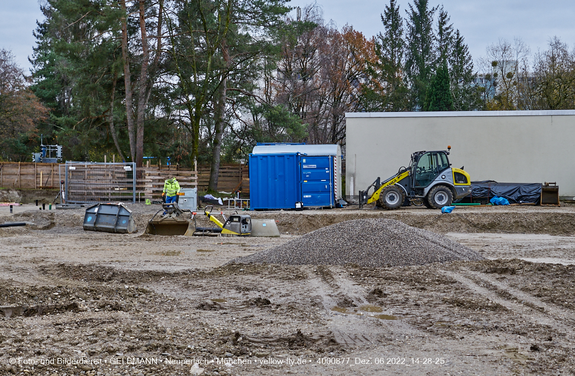 07.12.2022 - Baustelle an der Quiddestraße Haus für Kinder in Neuperlach
